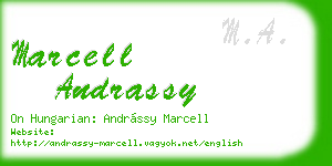 marcell andrassy business card