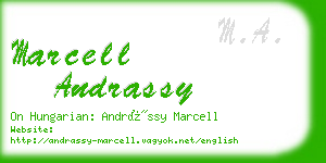 marcell andrassy business card